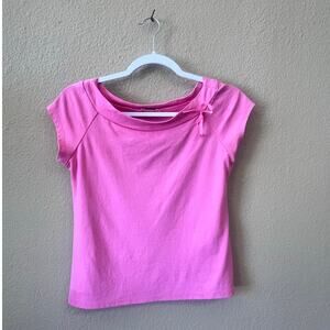 Y2K Luna Chix pink boat neck pink top size M